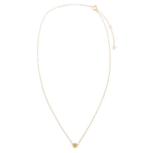  Diamond Pave Mini Disc Necklace 14K - Adina Eden's Jewels