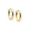 14K Gold / Pair Solid Mini Cartilage Huggie Earring 14K - Adina Eden's Jewels