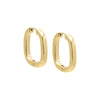 14K Gold Solid Large Square Shape Hoop Earring 14K - Adina Eden's Jewels