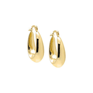 14K Gold Solid Mini Graduated Hoop Earring 14K - Adina Eden's Jewels