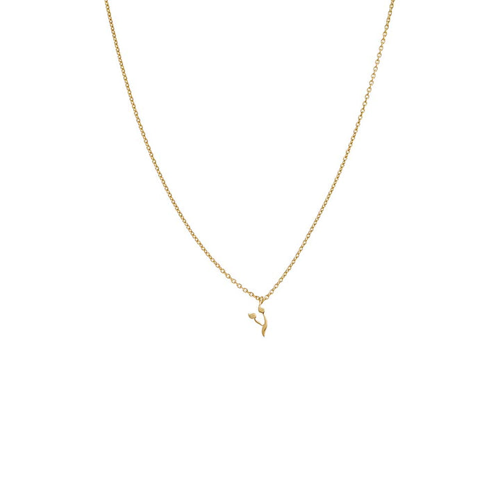 14K Gold Solid Hebrew Initial Necklace 14K - Adina Eden's Jewels