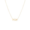 14K Gold Solid Hebrew 'Mom' Necklace 14K - Adina Eden's Jewels