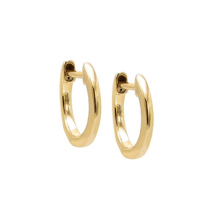 14K Gold / Pair / 11MM Solid Huggie Earring 14K - Adina Eden's Jewels
