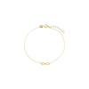 14K Gold Solid Infinity Sign Pendant Bracelet 14K - Adina Eden's Jewels