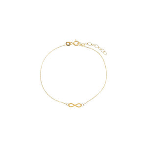 14K Gold Solid Infinity Sign Pendant Bracelet 14K - Adina Eden's Jewels