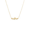 14K Gold Solid Heart Accented Nameplate Necklace 14K - Adina Eden's Jewels