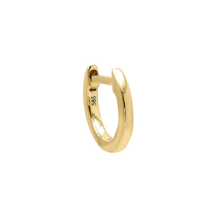 14K Gold / Single / 10MM Solid Huggie Earring 14K - Adina Eden's Jewels