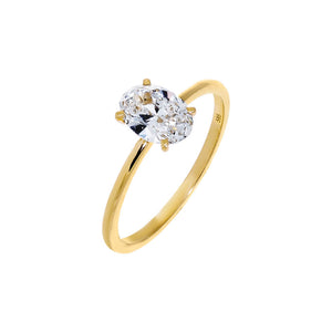  Lab Grown Diamond Oval Engagement Ring 14K - Adina Eden's Jewels