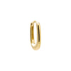 14K Gold / Single Solid Oval Huggie Earring 14K - Adina Eden's Jewels