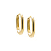 14K Gold / Pair Solid Oval Huggie Earring 14K - Adina Eden's Jewels