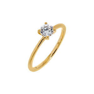 Lab Grown Diamond Round Solitaire Engagement Ring 14K