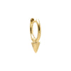 14K Gold / Single Solid Spike Huggie Earring 14K - Adina Eden's Jewels