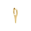 14K Gold / Single / 20MM Solid Elongated Spike Huggie Earring 14K - Adina Eden's Jewels
