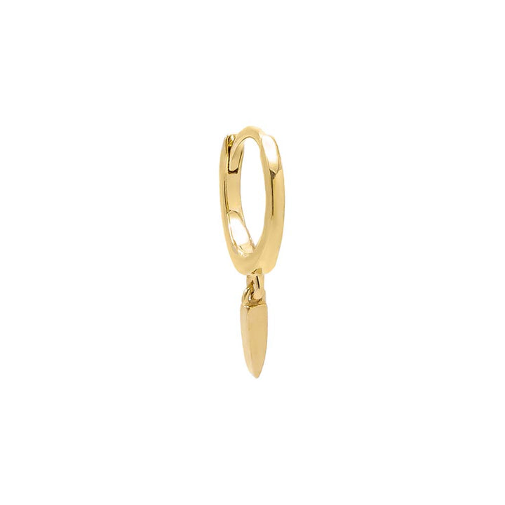 14K Gold / Single Dangling Spike Huggie Earring 14K - Adina Eden's Jewels
