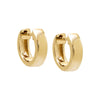 14K Gold / Pair Wide Solid Huggie Earring 14K - Adina Eden's Jewels