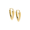 14K Gold Solid Thin Graduated Hoop Earring 14K - Adina Eden's Jewels