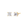 14K Gold / 1 CT Lab Grown Diamond Solitaire Four Prong Stud Earring 14K - Adina Eden's Jewels
