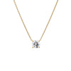 14K Gold / 0.25 CT Lab Grown Diamond Round Solitaire Necklace 14K - Adina Eden's Jewels