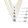  Lab Grown Diamond Round Solitaire Necklace 14K - Adina Eden's Jewels