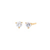 14K Gold / 0.25 CT Lab Grown Diamond Solitaire Three Prong Stud Earring 14K - Adina Eden's Jewels