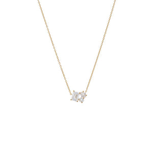 Lab Grown Diamond Multi Shape Cluster Pendant Necklace