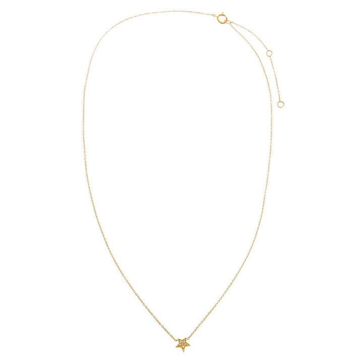  Diamond Pave Mini Star Necklace 14K - Adina Eden's Jewels