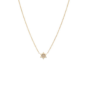 14K Gold Star of David Necklace 14K - Adina Eden's Jewels