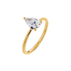 14K Gold / 5 / 0.50 CT Lab Grown Diamond Pear Engagement Ring 14K - Adina Eden's Jewels