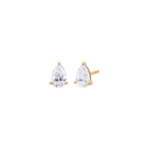 Lab Grown Diamond Pear Stud Earring 14K