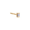 14K Gold / Single Itty Bitty Diamond Baguette Stud Earring 14K - Adina Eden's Jewels