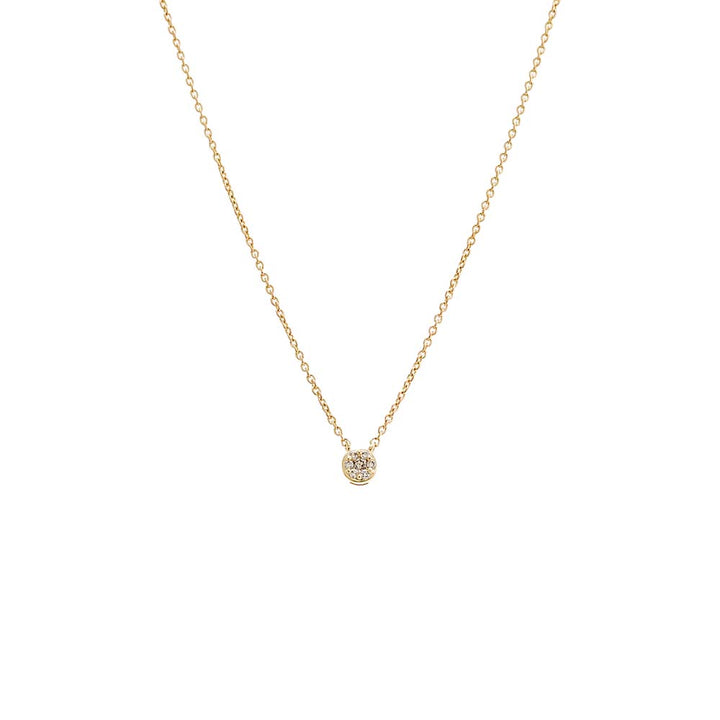 14K Gold Diamond Mini Flower Necklace 14K - Adina Eden's Jewels