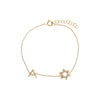 14K Gold Diamond Pave Star Of David Initial Bracelet 14K - Adina Eden's Jewels