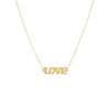 14K Gold Solid Love Nameplate Necklace 14K - Adina Eden's Jewels