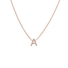 14K Rose Gold Diamond Initial Necklace 14K - Adina Eden's Jewels