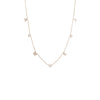 14K Rose Gold / 4 Diamond Pave Open Hearts X Initials Necklace 14K - Adina Eden's Jewels