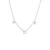 14K Rose Gold Diamond Pave Scattered Hebrew 'Mom' Necklace 14K - Adina Eden's Jewels