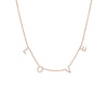 14K Rose Gold Diamond Pave Love Necklace 14K - Adina Eden's Jewels