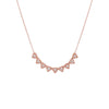 14K Rose Gold Diamond Multi Heart Necklace 14K - Adina Eden's Jewels