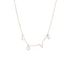 14K Rose Gold Diamond Pave Dangling Love Necklace 14K - Adina Eden's Jewels