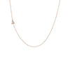 14K Rose Gold Diamond Pave Sideway Initial Necklace 14K - Adina Eden's Jewels
