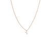 14K Rose Gold Solid Hebrew Initial Necklace 14K - Adina Eden's Jewels