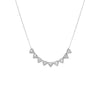 14K White Gold Diamond Multi Heart Necklace 14K - Adina Eden's Jewels