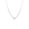 14K White Gold Diamond Star Of David Half Tennis Necklace 14K - Adina Eden's Jewels