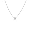 14K White Gold Diamond Initial Necklace 14K - Adina Eden's Jewels