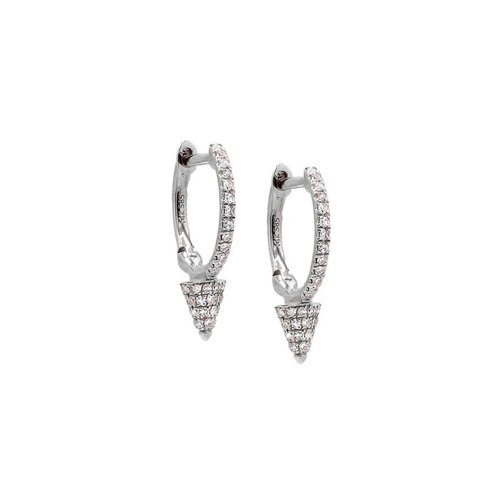  Diamond Spike Huggie Earring 14K - Adina Eden's Jewels