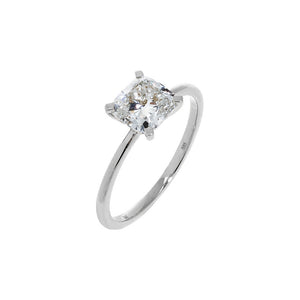  Lab Grown Diamond Cushion Cut Engagement Ring 14K - Adina Eden's Jewels