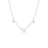 14K White Gold Diamond Pave Scattered Hebrew 'Mom' Necklace 14K - Adina Eden's Jewels