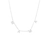 14K White Gold Tiny Solid Scattered Mama Necklace 14K - Adina Eden's Jewels