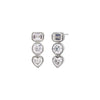 14K White Gold Lab Grown Diamond Multi Shape Stud Earring 14K - Adina Eden's Jewels