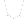 14K White Gold Solid Initial X Diamond Bezel Necklace 14K - Adina Eden's Jewels